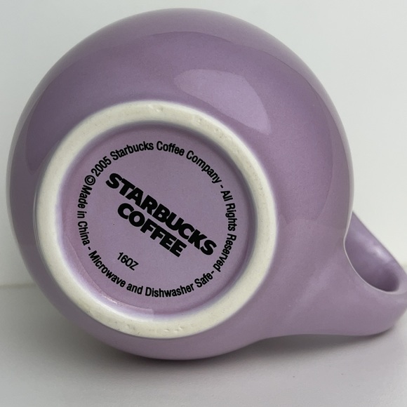 Starbucks 2005 Purple Lavender Coffee Mug Tea Cup 16oz Grande Barrel EUC Round - Picture 5 of 5